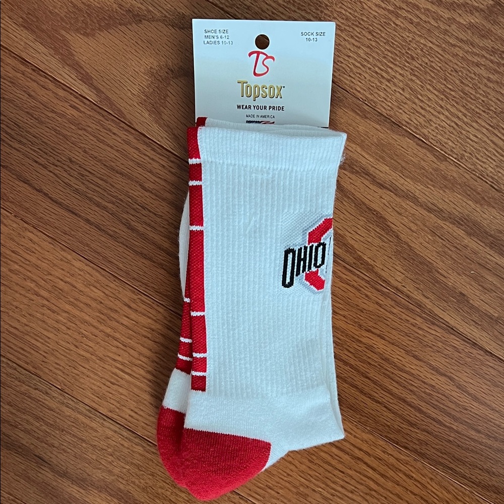 Ohio State Men's Casual Socks - Red and White